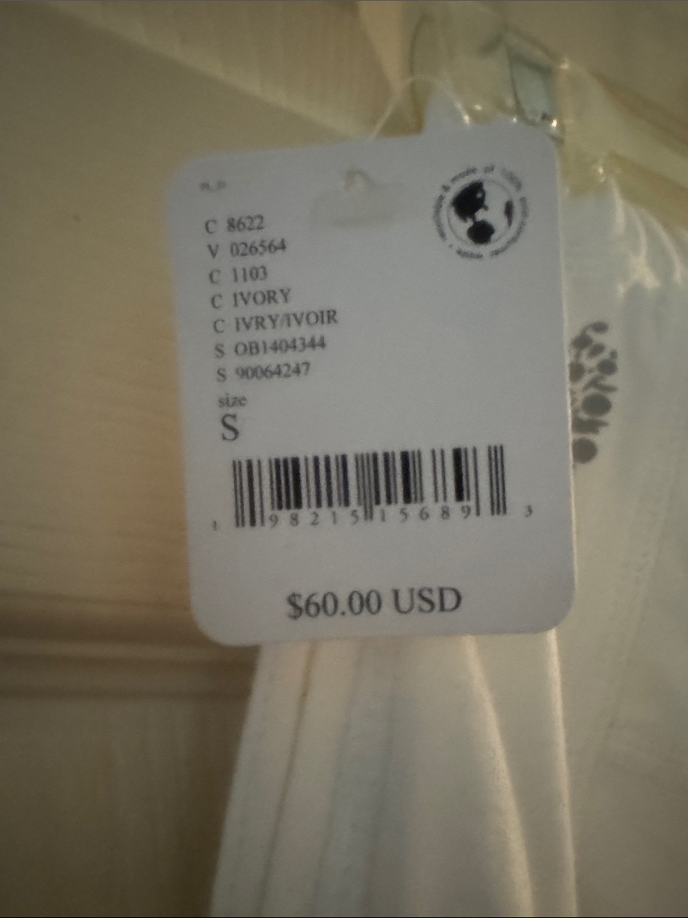 Free People- White Elastic Waist Cargo Lounge Crop Pants. NWT - Picture 5 of 5